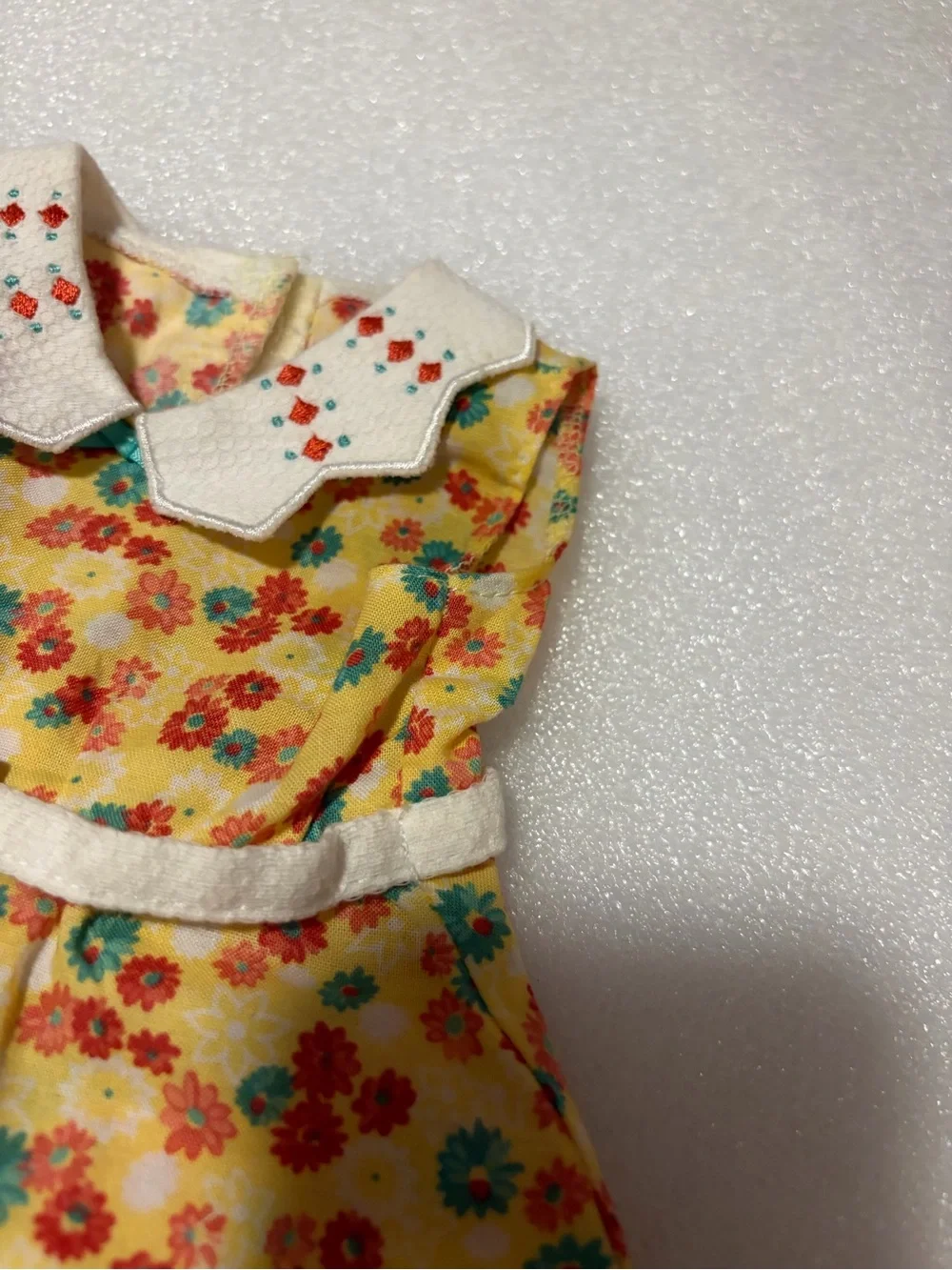 American Girl Kit Kittredge Yellow Floral Print Dress